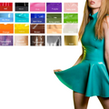 House Of Dasein Sleeveless Latex Glossy Gummi Party Mini Dress Above The Knee - Custom Colour - S