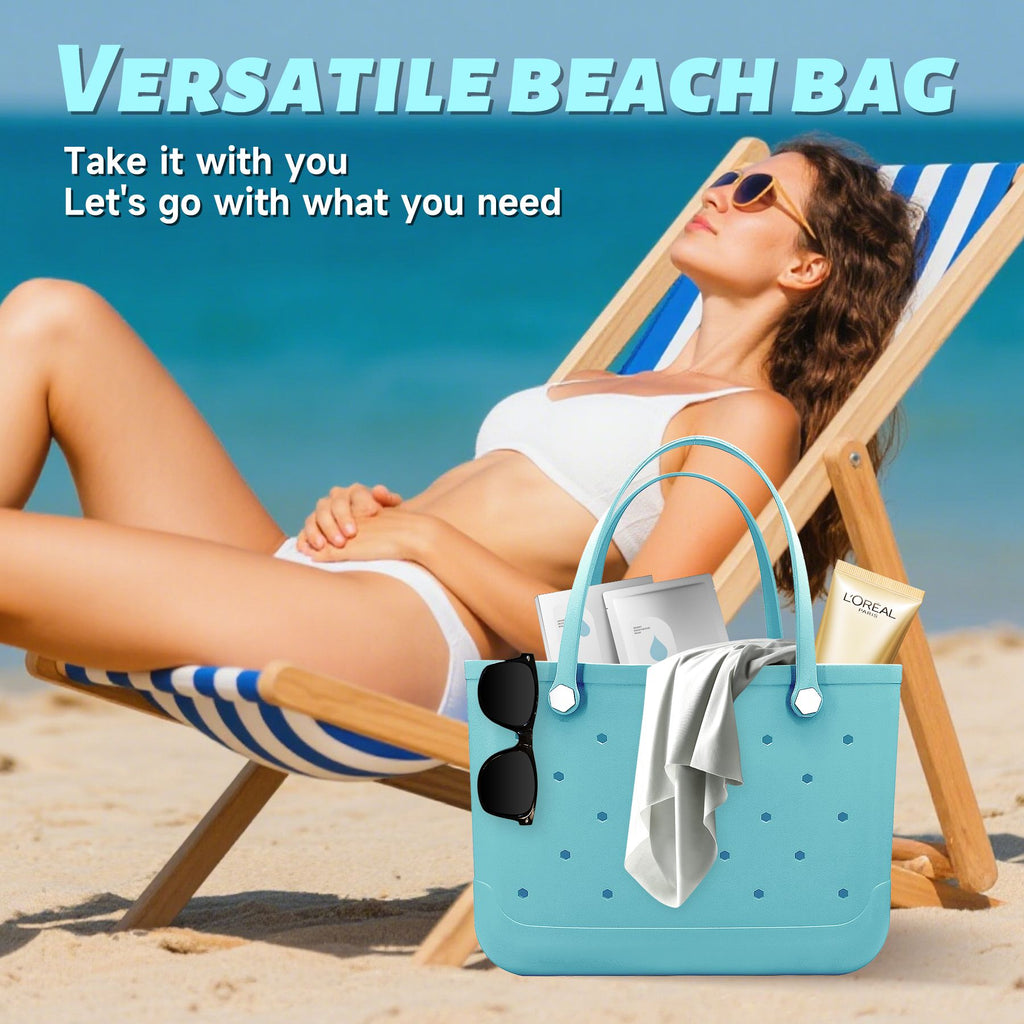 Waterproof Hexagon Mesh Beach Bag - Large Capacity Travel Storage Tote for Swimwear Towel Sunglasses - Pink Large 48x34x24cm