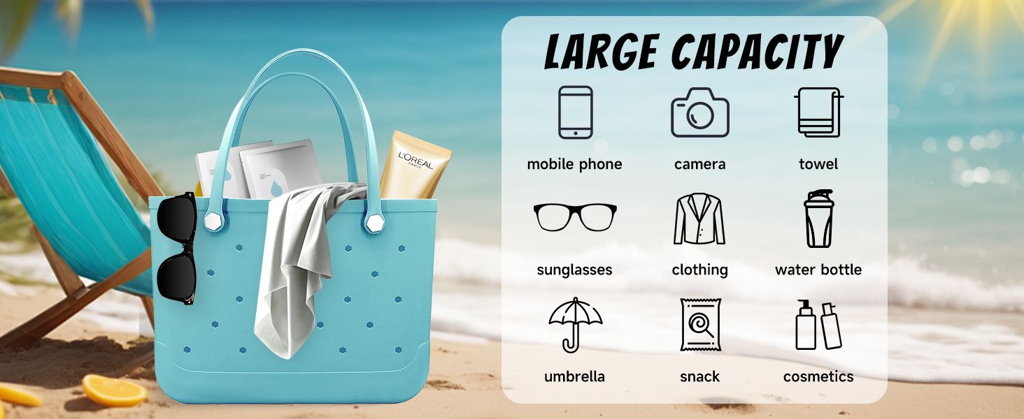 Waterproof Hexagon Mesh Beach Bag - Large Capacity Travel Storage Tote for Swimwear Towel Sunglasses - Rose Red Large 48x34x24cm