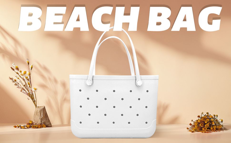 Waterproof Hexagon Mesh Beach Bag - Large Capacity Travel Storage Tote for Swimwear Towel Sunglasses - White Large 48x34x24cm