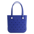 Waterproof Hexagon Mesh Beach Bag - Large Capacity Travel Storage Tote for Swimwear Towel Sunglasses - Royal Blue Medium 37x32x13cm