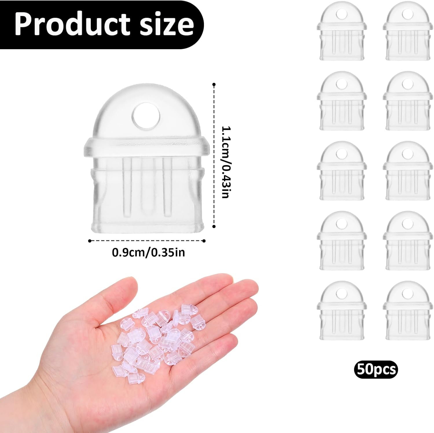 50 Pcs USB C Dust Plug Transparent Type C Plug Cover Charging Port Caps USB-C Port Cover Anti Dust Covers Plugs Covers Protector Compatible with Most Type-C Devices Smart Phones Laptops