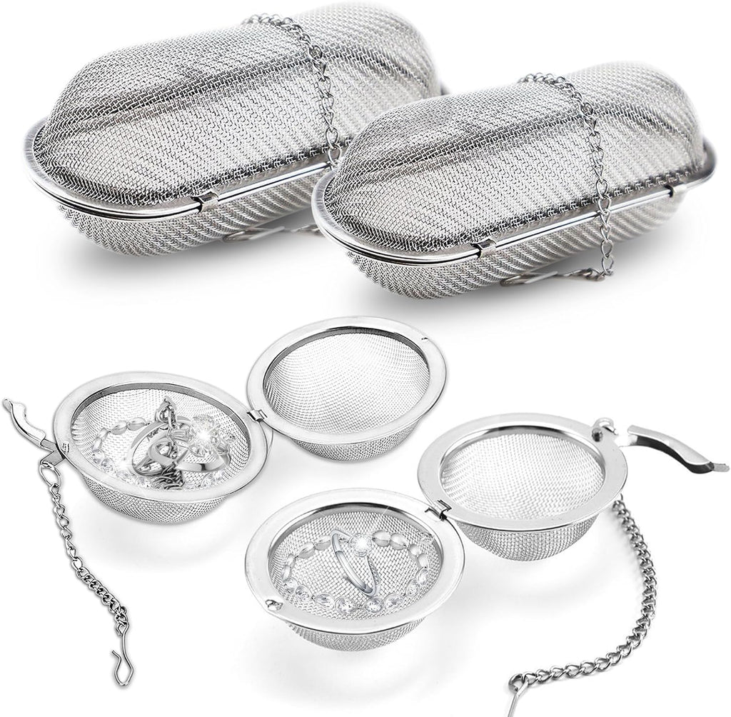 Ultrasonic Cleaner Basket, Stainless Steel Basket for Ultrasonic Jewelry Cleaner, Jewelry Steam Cleaner Basket Small Parts Washing Basket for Jewelry, Watch Parts