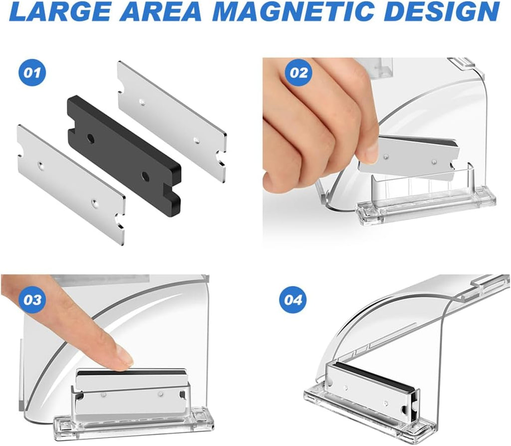 Air Vent Deflectors Adjustable Heat and Vent Cover Clear 2PCS Magnetic Air and Heat Deflector for Floor Vent Sidewalls and Ceiling Registers,8”-11”