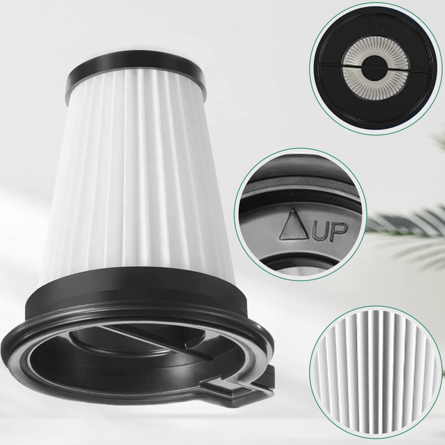 2 Pack Hepa Filter Replacement For Wyze Cordless Vacuum Cleaner Accessories Parts with Cleaning Brush