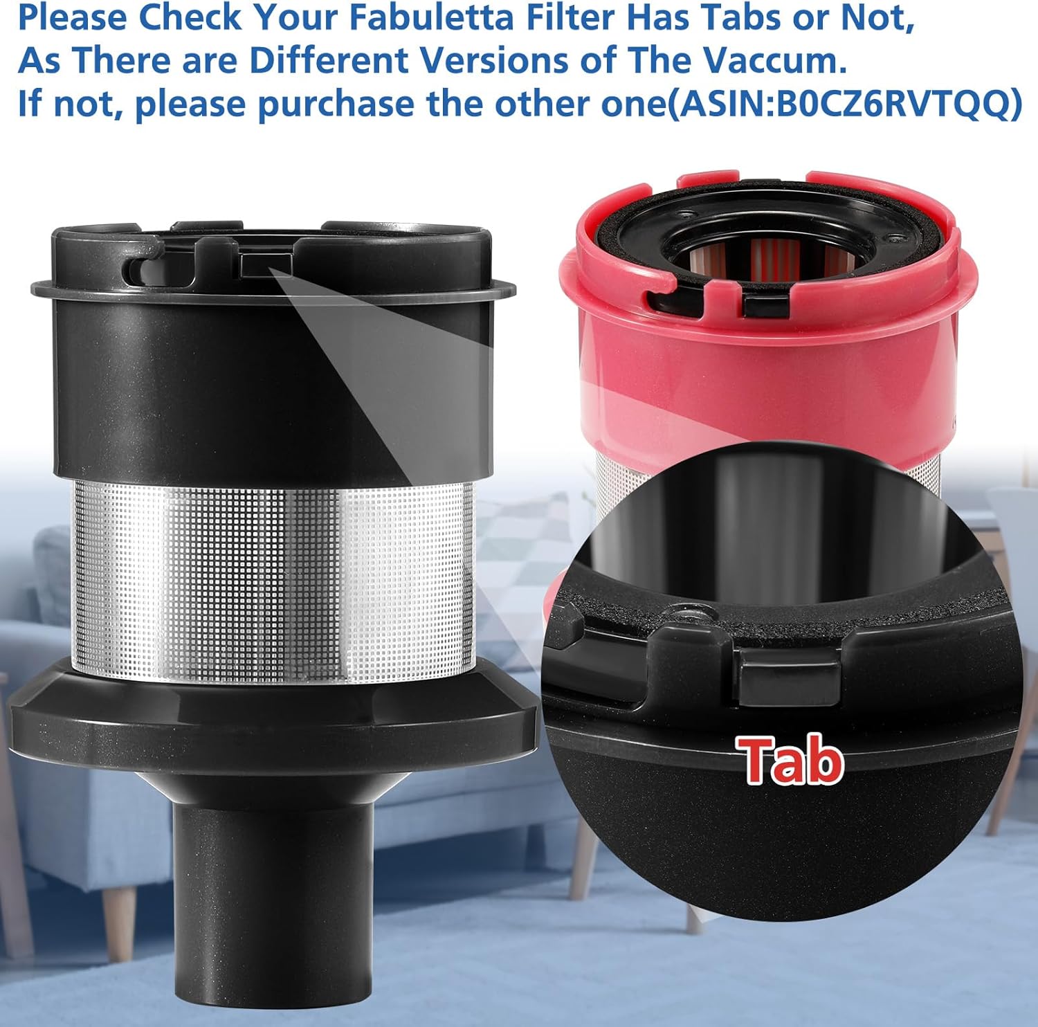 4 Pack FSV001 HEPA Filter Compatiable with Fabuletta FSV101, FSV001, VacLife VL732, Girnoor G160&G165, Afodd A300, Lubluelu 202, Oraimo OSV-102, Besswin W26 Cordless Stick Vacuum Cleaners