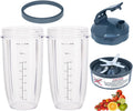 [UPGRADE] Replacement 32oz Blender Cups & Blade Part Compatible with NutriBullet 600w/900w Blender (5 Pieces)