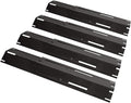Universal Replacement Heavy Duty Adjustable Porcelain Steel Heat Plate Shield, Heat Tent, Flavorizer Bar, Burner Cover, Flame Tamer for Gas Grill, Extends from 11.75" up to 21" L, 4 Pack