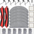 26 Pcs Replacement Kit for Q10 S5+ Robot Vacuum, 2 Main Brush, 4 HEPA Filter, 6 Mop Pads, 6 Side Brush, 6 Dust Bag,1 Cleaning Brush and 1 Screwdriver