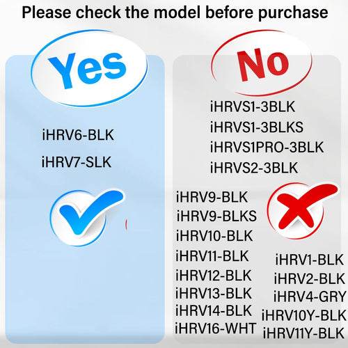 11Pcs iHRV6-BLK Replacement Parts for iHome AutoVac Nova Self Empty Robot Vacuum Cleaner Spare Accessories, 1 Main Roller Brush,4 Side Brushes, 2 Hepa Filters, 2 Dust Bags, 2 Mop Pads