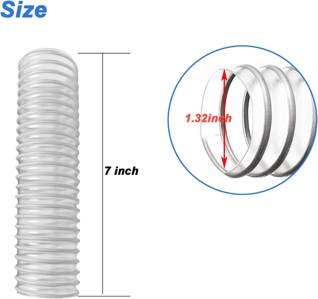Replacement Lower Nozzle Hose for Shark Rotator NV752 NV751 NV340 NV400 NV501 NV502 NV552 NV650 UV795 Vacuum Cleaner Floor Lower Nozzle Hose Replacements Parts 7" x 1.32" 2PCS