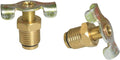 2PCS 1/4 Brass Air Hose Fitting Air Compressor Blowdown Valve NPT Male External Drain Cock Drain Switch With Handle