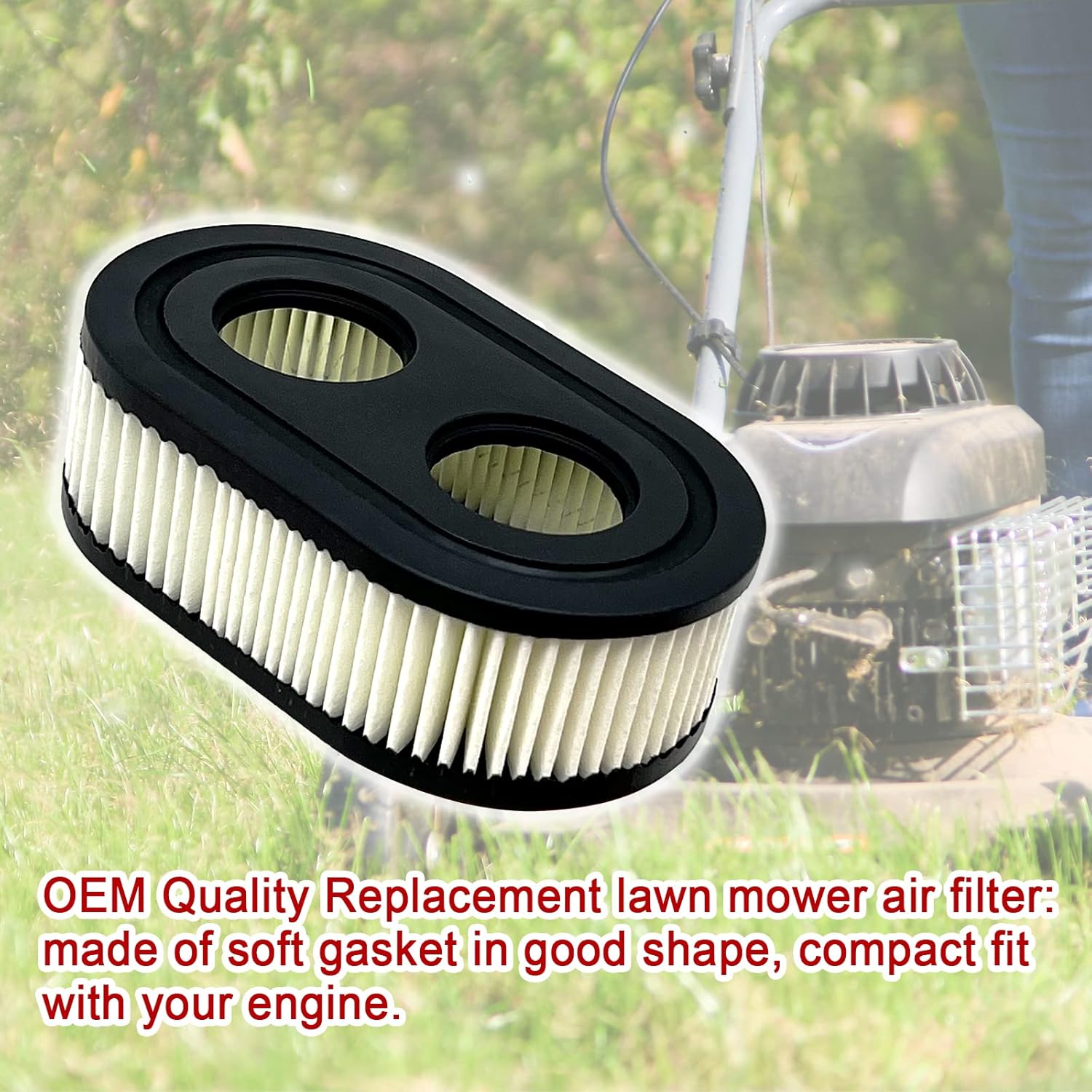 3 Cartridge Air Filters for Lawn Mower Air Cleaner for Lawnmower Engine Replacement Air Filter for Craftsman Husqvarna Toro Engine Lawnmower 3 Pack