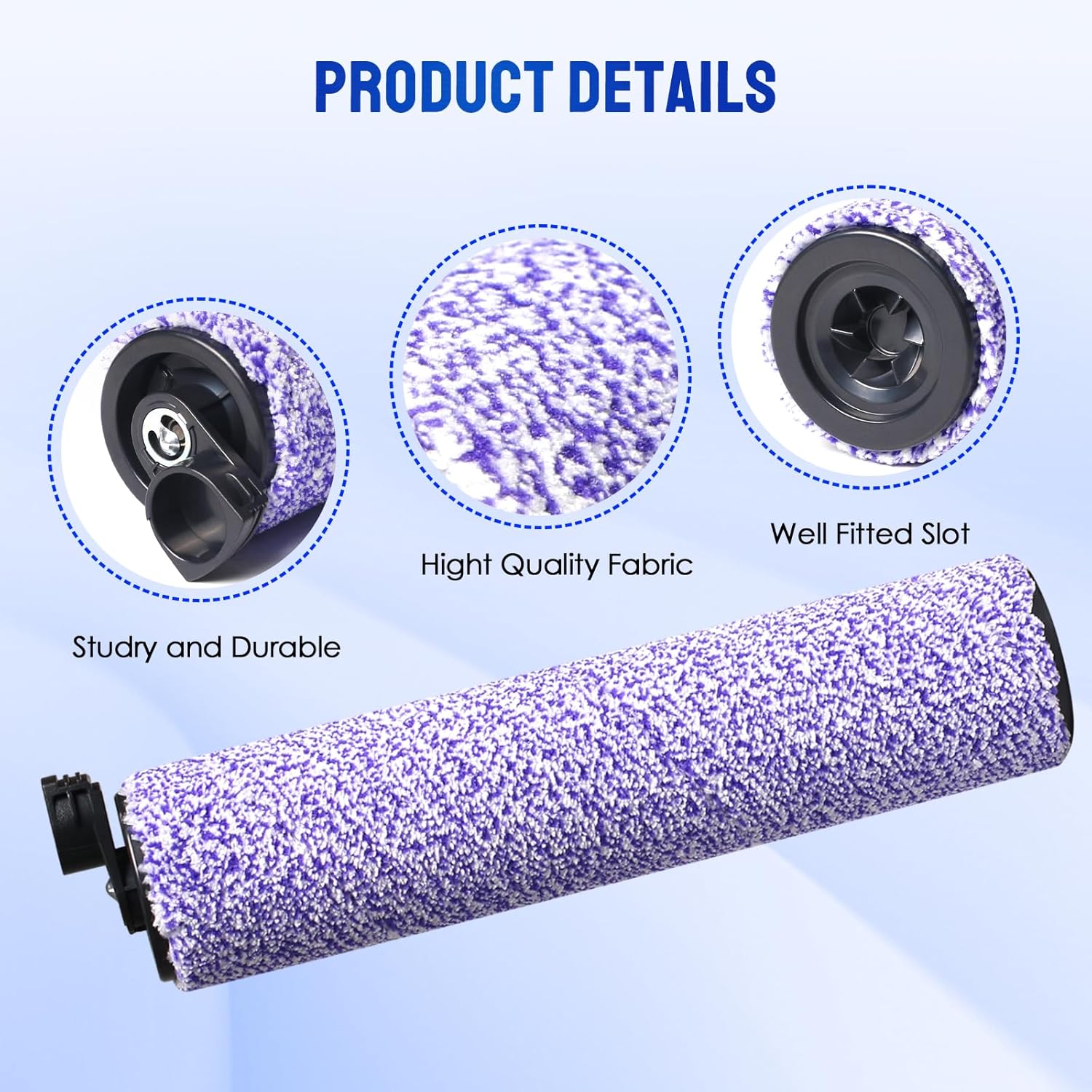 9 Pack Replacement Roller Brush and Foam Filters Kit Compatible with Shark WD101,AW302,WD201, WD161 WD261 AW261 Hydrovac XL 3-in-1 Vacuum Cleaner, Cordless Pro XL Vacuum Accessories