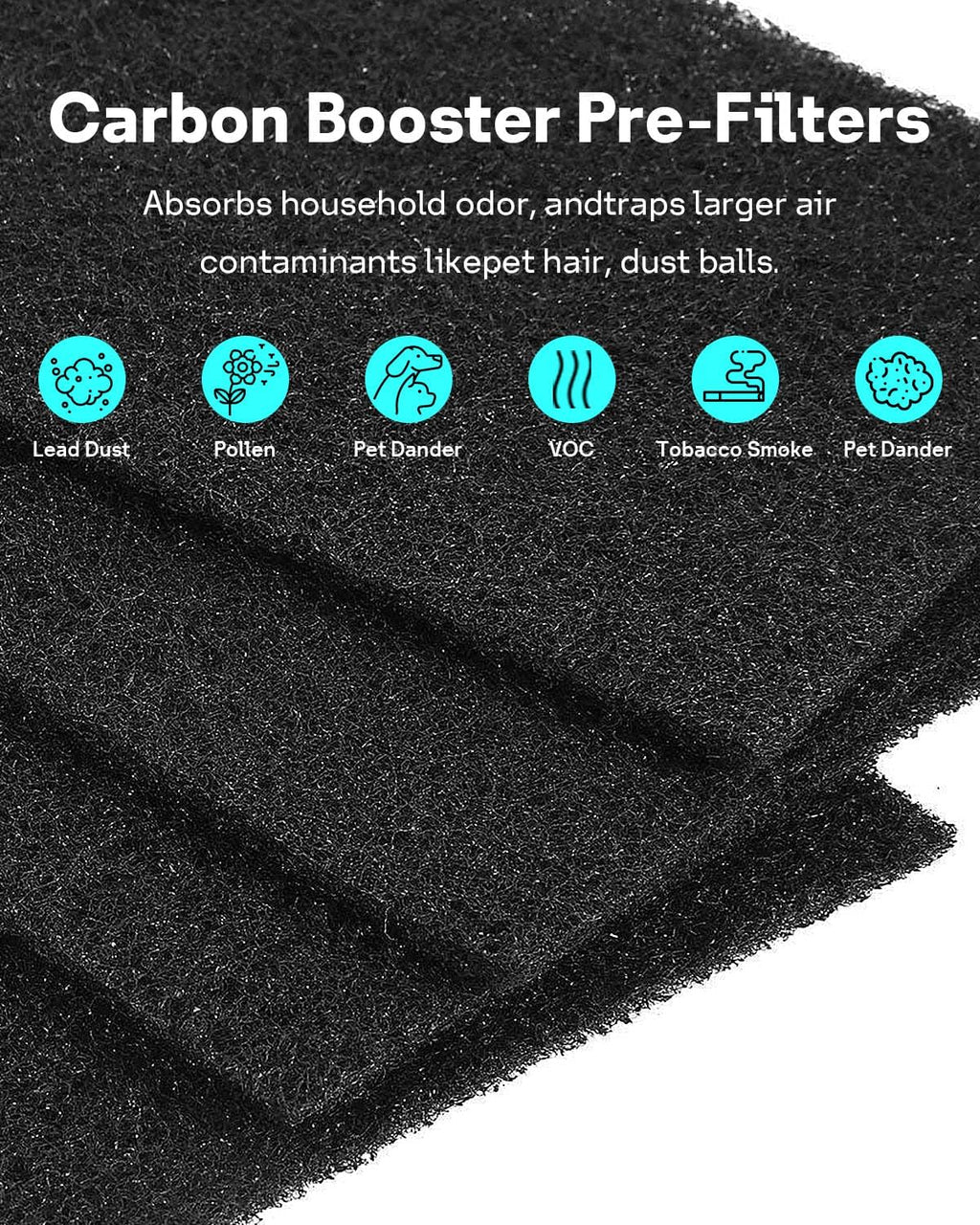 Aer1 Filter Replacement for Holmes Air Purifiers, 2 True HEPA Filters + 4 Carbon Booster Filters, HAPF30AT