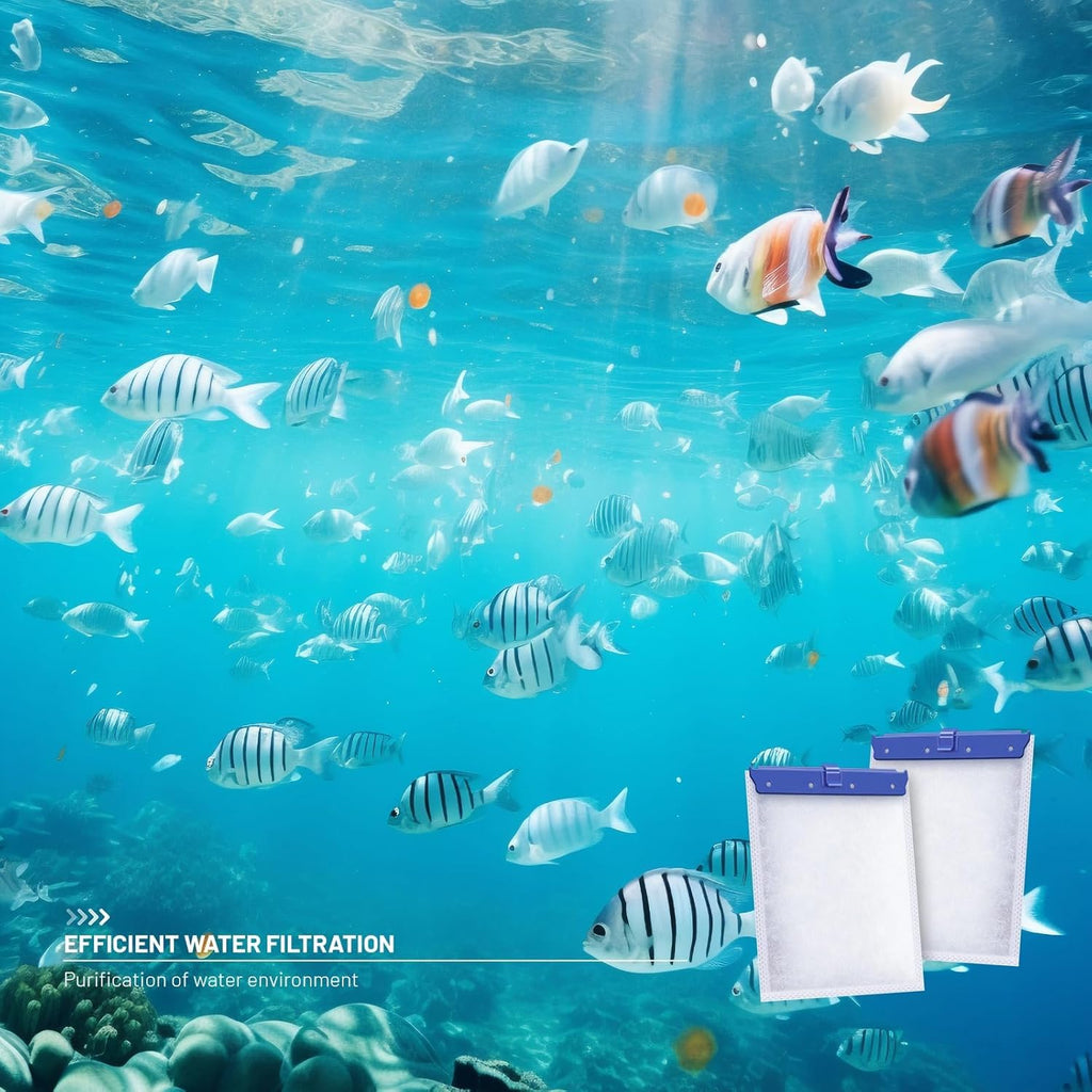 16 Count Large Filter Cartridges Compatible with Whisper Bio Bag Filters, Large Aquarium Filter Cartridge for Whisper 20i 40i, IQ20/30/45/60, PF20/30/40/60 and Repto Filter