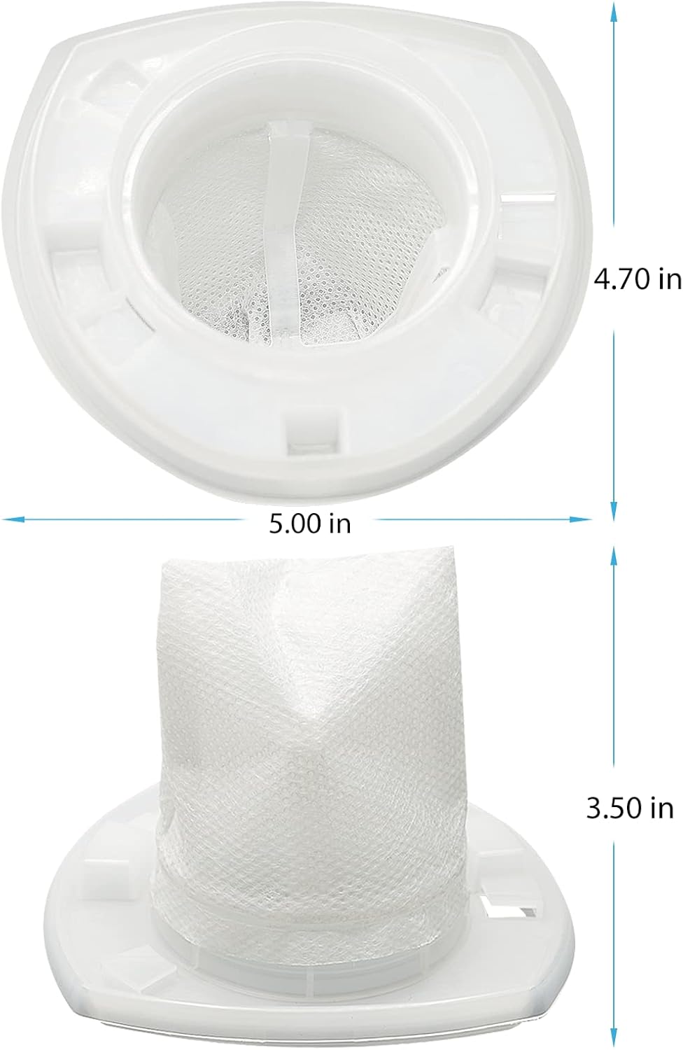 6 Pack Replacement Filter for Black & Decker Dustbuster AdvancedClean Cordless Handheld Vacuum VF110 CHV1410L CHV1410 CHV9610 CHV1210 CHV1510 CHV1410B Dust Buster Compact Hand VAC BDH2000L 90558113-01
