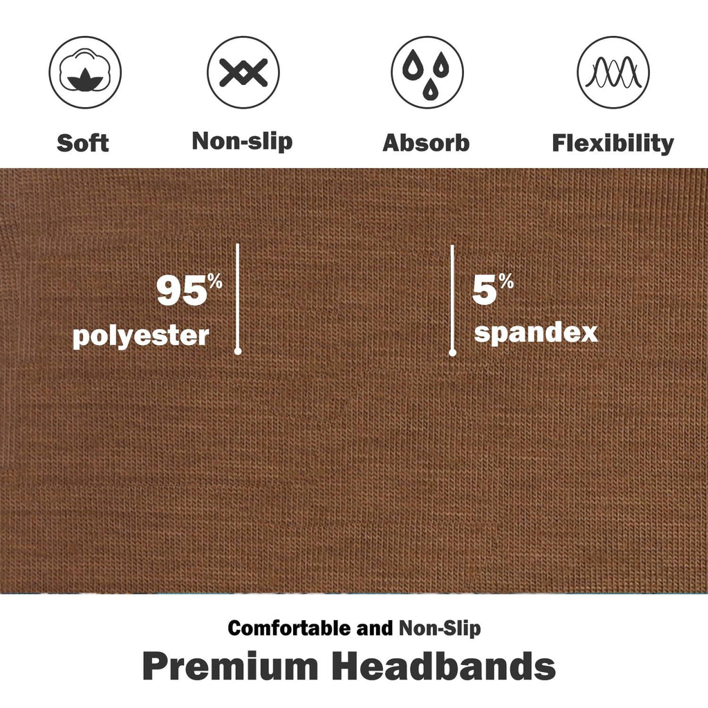 Headbands or Women, Non-Slip, Premium Stretchy Head Bands Hair Accessories,Wear or Yoga, ashion, Working Out, Travel or Running, 6 Pack, Neutral