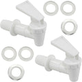 Biaungdo Replacement Water Cooler Faucet Bottle Jug, 2 Sets BPA-Free Plastic Water Spigot Spout Beverage Water Crock Dispenser Tap Set Lever Beverage Pour Dispenser Valve(Milky White)