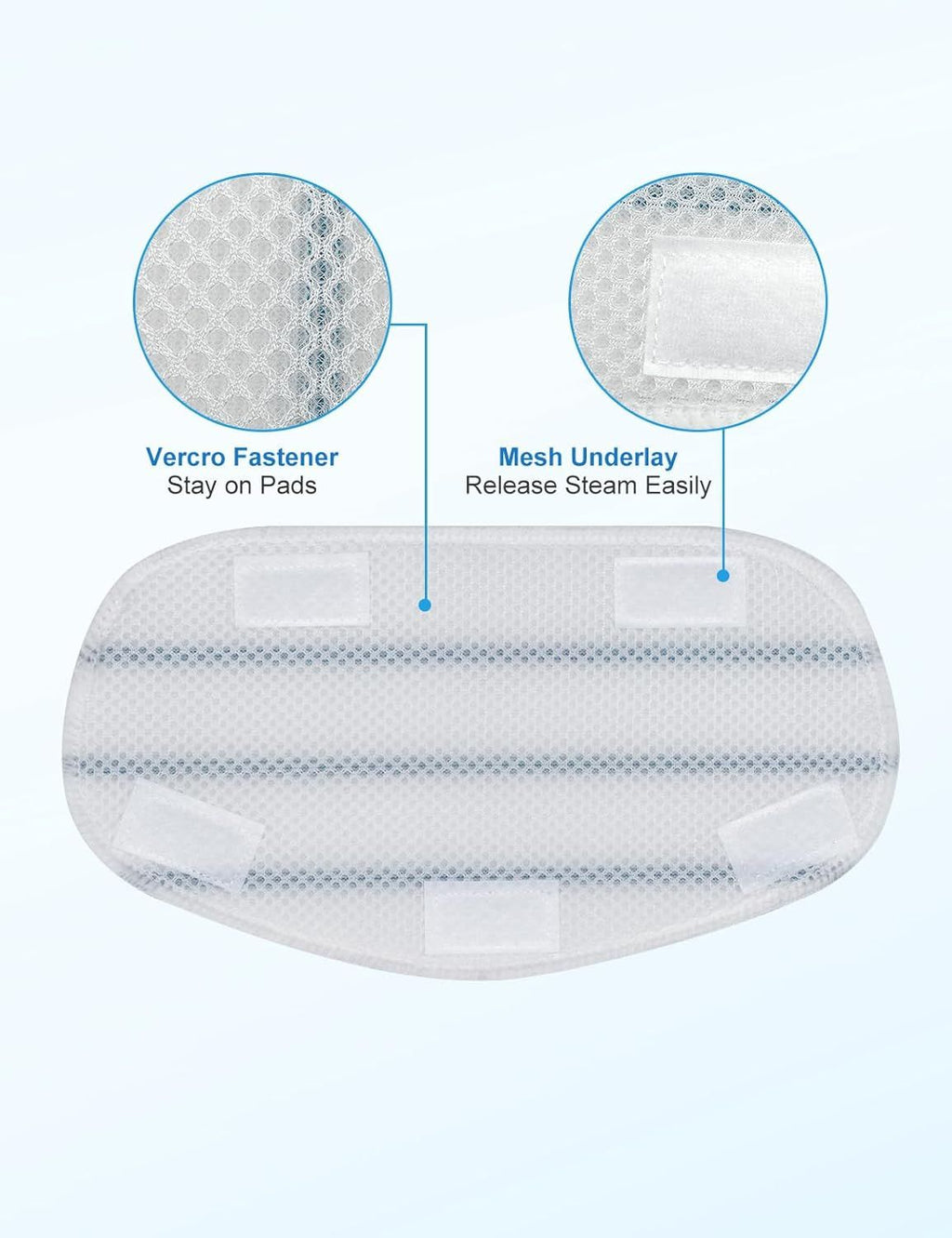 Steam Mop Pads Compatible with PurSteam ThermaPro 10-in-1 and ThermaPro 211 Steam Mop Cleaner Microiber Pur steam Mop Replacement Pads Washable Reusable Steam Mop Pads or Steamer loor Cleaning