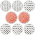 8 Pack Upgraded 3897A Rotating Mop Pads Replacement Steam Mop Pads or Bissell SpinWave SmartSteam Scrubbing Steam Mop 3897A,3712,3712W Steam Rotating Mop Pads,Part No 1641112