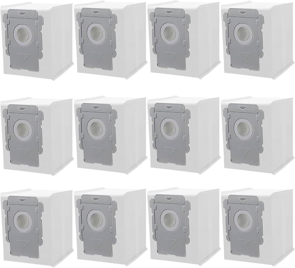 12 Pack Vacuum cleaner bags or irobot Roomba i7 i7+ i8 i8+ i3 i3+ i4 i4+ i6 i6+ j7 j7+ s9 s9+, i and s and j Series Clean Base Automatic Dirt Disposal Bags