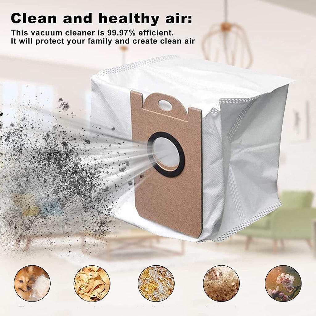 10 Pack Dust Bags or iHome AutoVac Nova S1 Pro, iHRVS1PRO-3BLK, iHRV6-BLK, iHRV7-SLK, iHRV13-BLK,iHRV14-BLK Robot Vacuum Replacement Accessory Parts