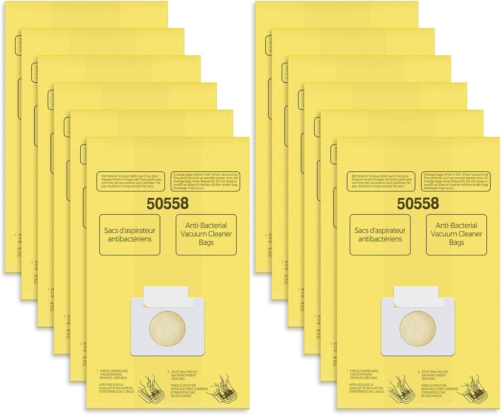 Vacuum Bags Replacement or Kenmore Canister C/Q 5055 50555 50557 50558 and Pana·sonic Type C-5 C-18 Vacuums - Premium Vacuum Cleaner Dust Bag - 12 Pack