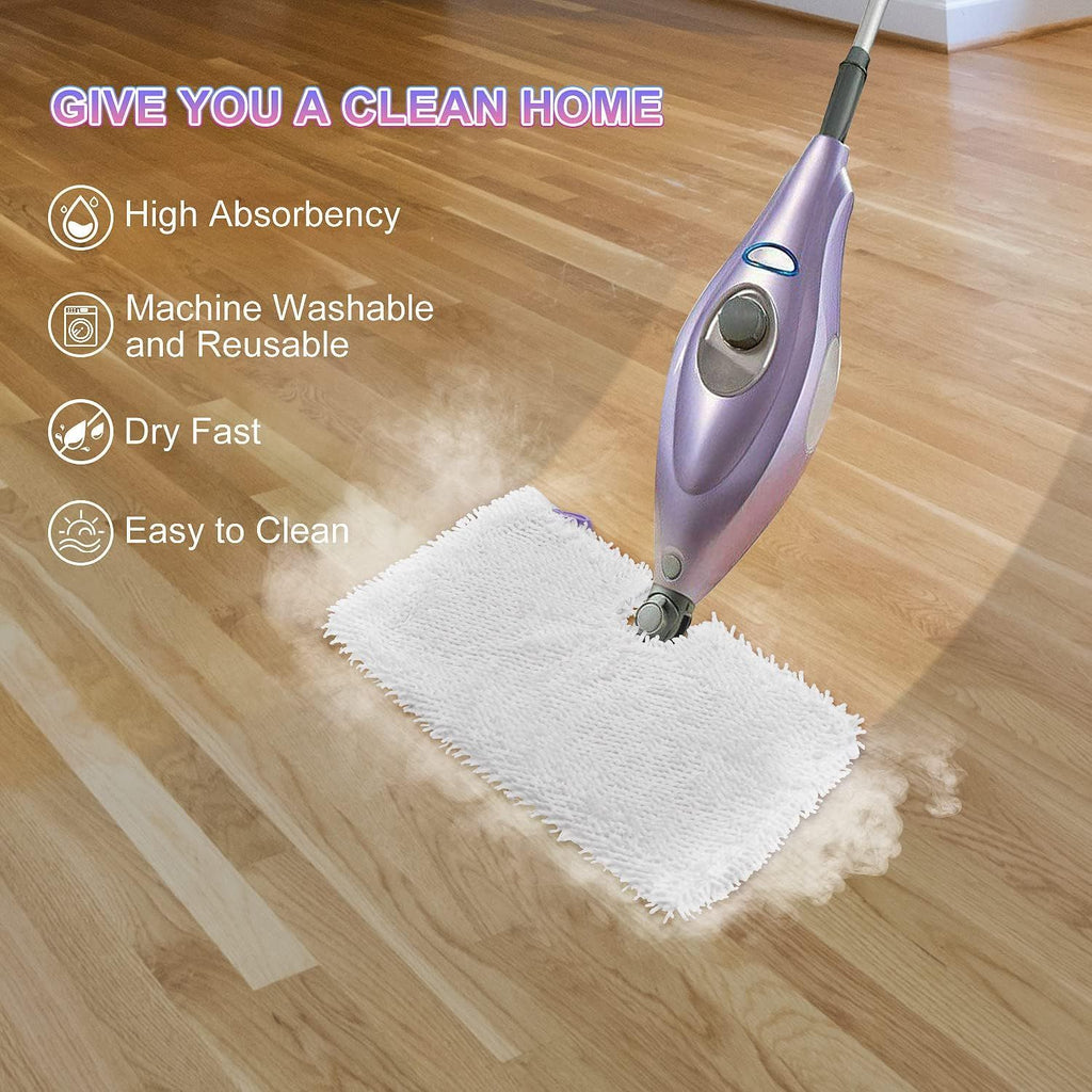 6 Pack Microiber Steam Mop Replacement Pads or Shark Steam Mops S3500 Series S3501 S3601 S3550 S3901 SE450 S3801CO S3601D S2901 S2902 Steam Pocket Mop Pads loor Cleaning Reusable or Shark Mop Pads