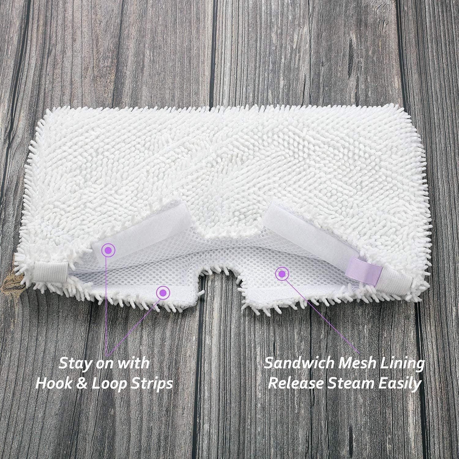 2 Pack + 2 Pack Replacement Microiber Mop Pad or Shark Steam Pocket Mops S3500 Series S3501 S3601 S3550 S3901 S3801 SE450 S3801CO S3601D (2 Sot mop pad+2 scrubby mop pad)