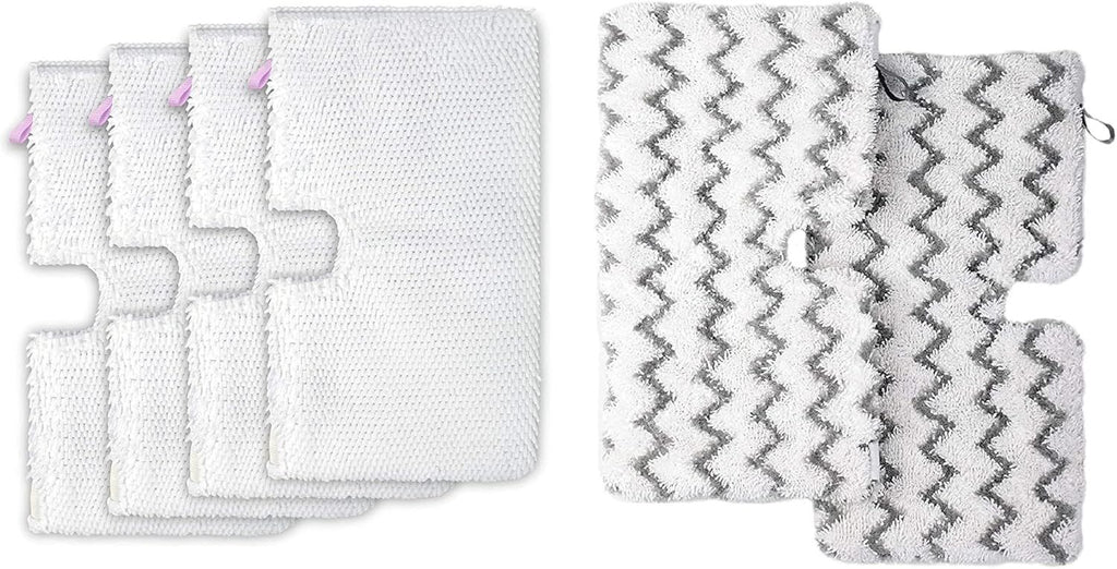 4 Pack + 2 Pack Replacement Microiber Mop Pad or Shark Steam Pocket Mops S3500 Series S3501 S3601 S3550 S3901 S3801 SE450 S3801CO S3601D (4 sot mop pad+2 scrubby mop pad)