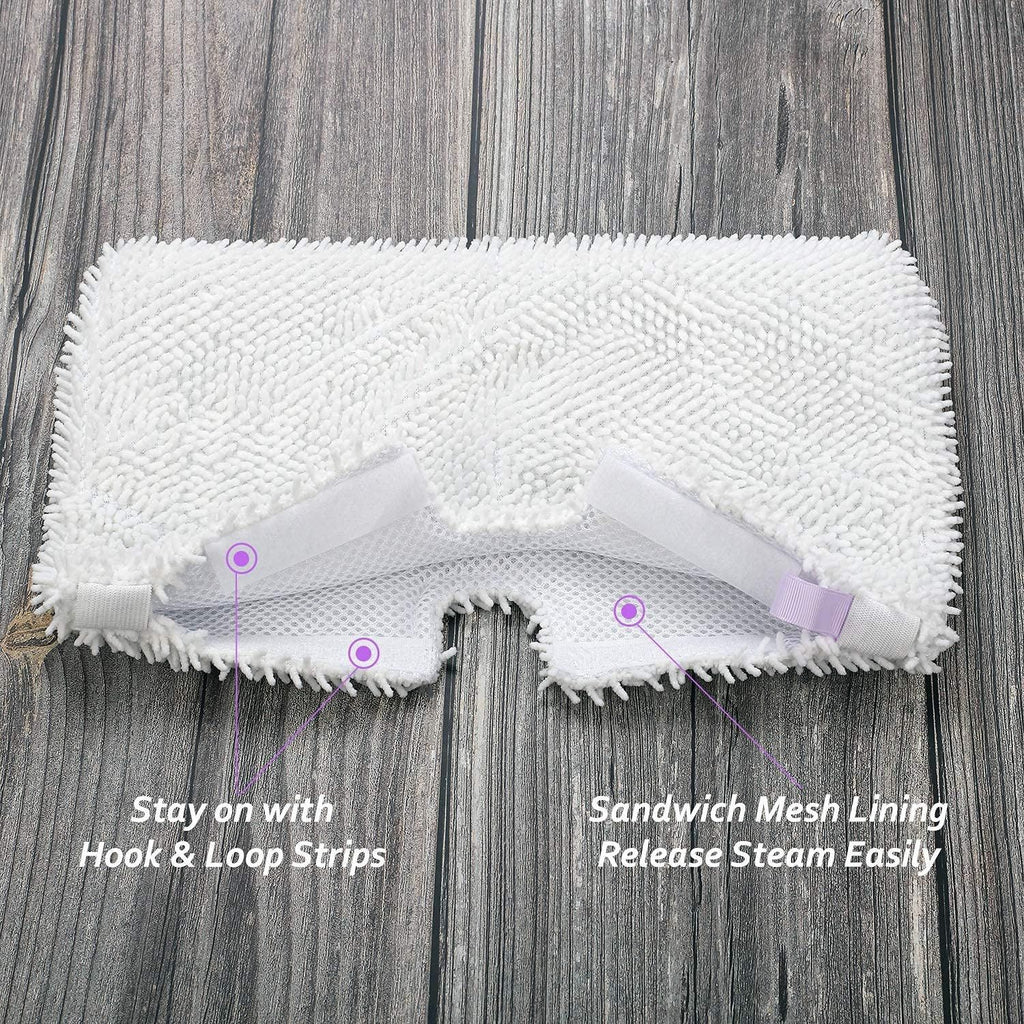 4 Pack + 2 Pack Replacement Microiber Mop Pad or Shark Steam Pocket Mops S3500 Series S3501 S3601 S3550 S3901 S3801 SE450 S3801CO S3601D (4 sot mop pad+2 scrubby mop pad)