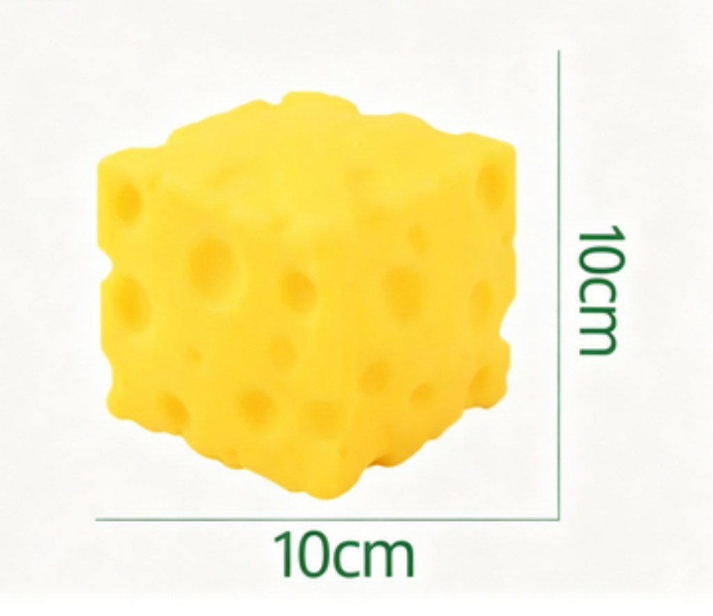 Squeeze Stress Relief Toy 3-Pack - Square Cheese Shape Slow Rebound Squishy Toy for Anxiety Relief - Soft PU Foam Decompression Toy - 10x10cm 125g (3-Pack)