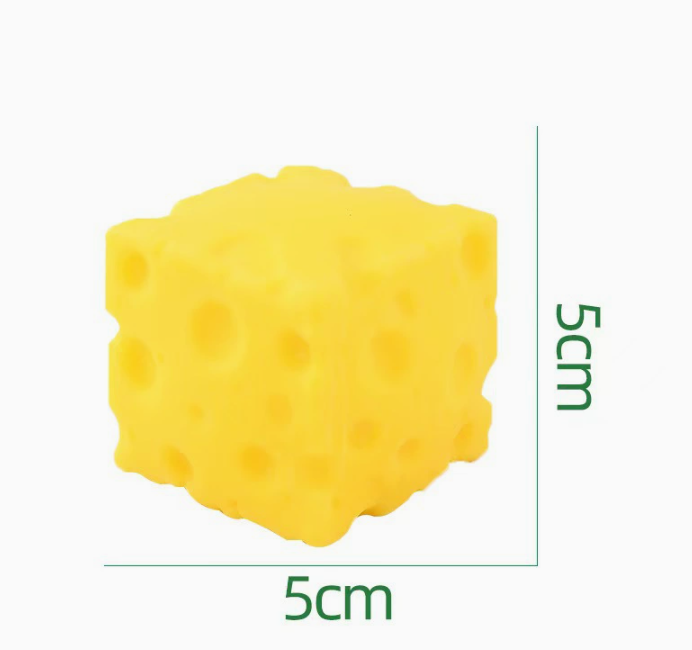 Squeeze Stress Relief Toy 3-Pack - Square Cheese Shape Slow Rebound Squishy Toy for Anxiety Relief - Soft PU Foam Decompression Toy - 5x5cm (3-Pack)