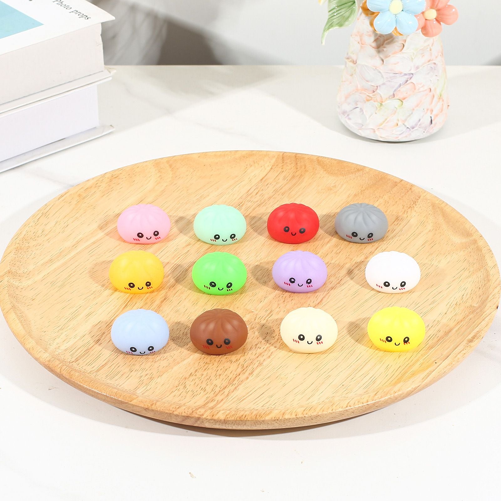 Fidget Squishy Stress Relief Toy - Mystery Dumpling Squishy Calendar Blind Box - Adult Decompression Squeeze Toy - GJ860