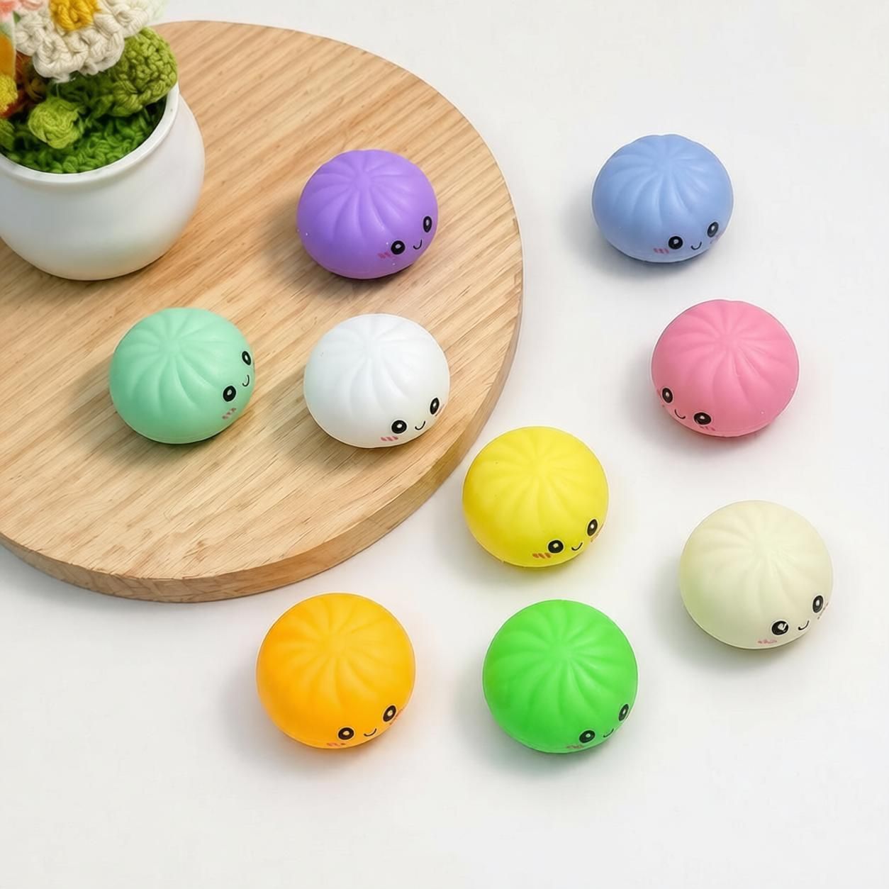 Fidget Squishy Stress Relief Toy 9-Grid Blind Box - Mystery Dumpling Squishy Calendar - Adult Decompression Squeeze Toy - GJ862-002