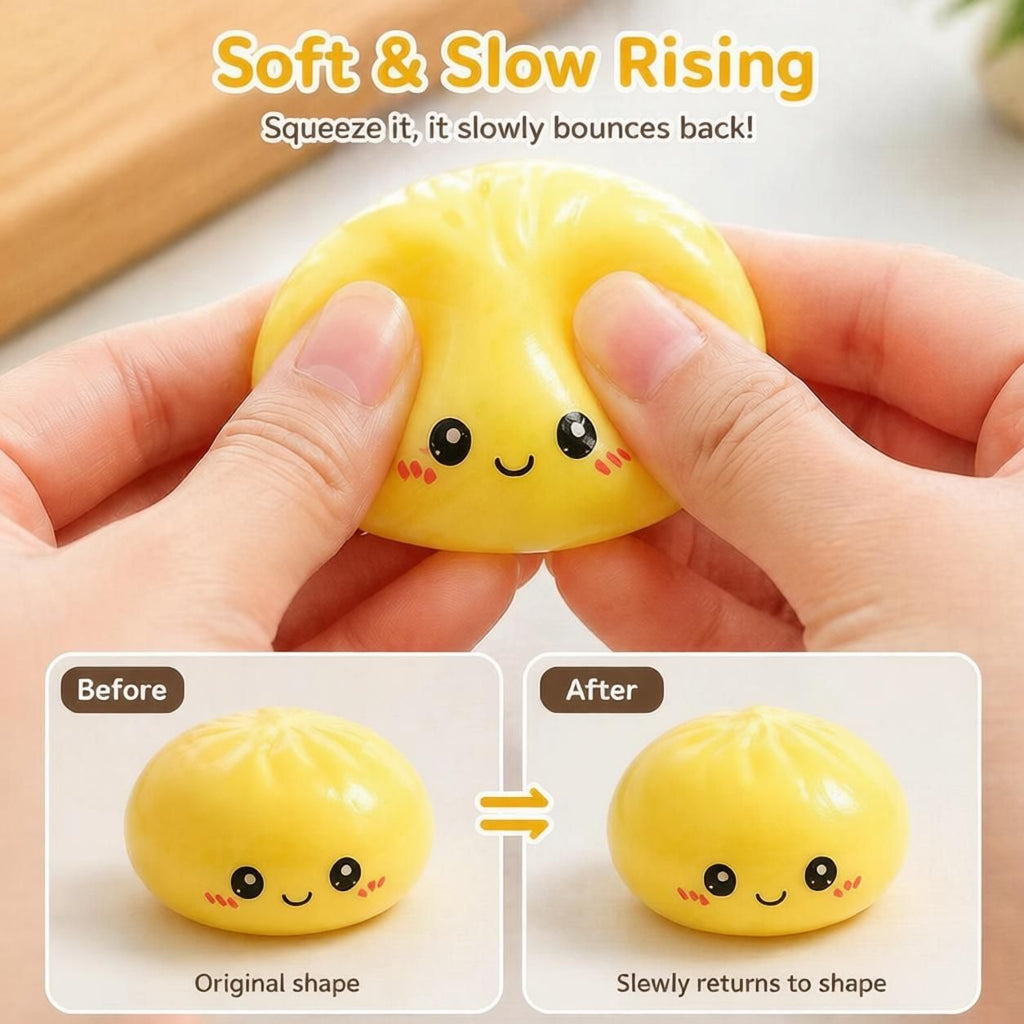 Fidget Squishy Stress Relief Toy 9-Grid Blind Box - Mystery Dumpling Squishy Calendar - Adult Decompression Squeeze Toy - GJ862-004