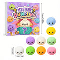 Fidget Squishy Stress Relief Toy 9-Grid Blind Box - Mystery Dumpling Squishy Calendar - Adult Decompression Squeeze Toy - GJ863-007