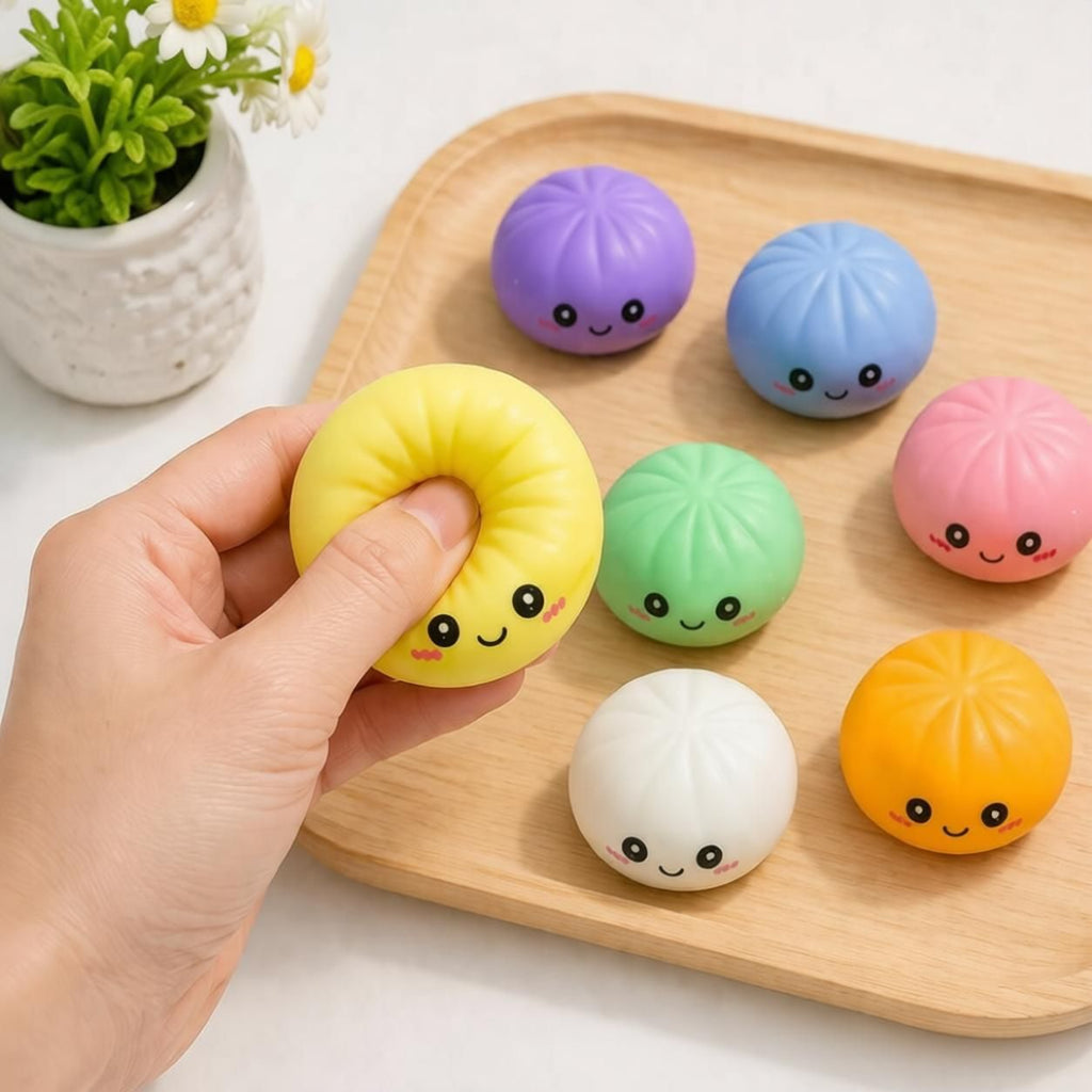 Fidget Squishy Stress Relief Toy 9-Grid Blind Box - Mystery Dumpling Squishy Calendar - Adult Decompression Squeeze Toy - GJ863-008