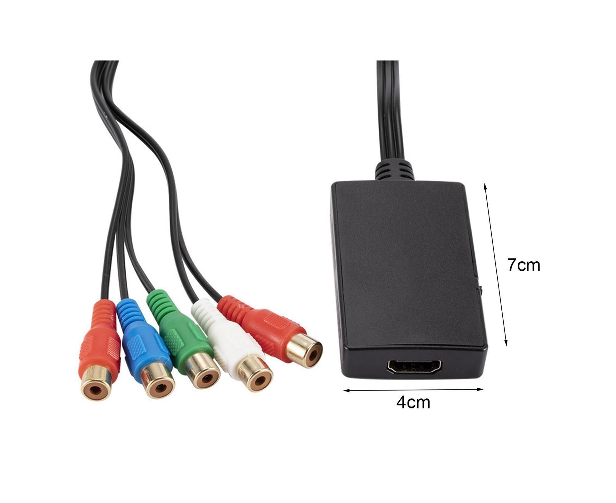 HDMI-compatible Converter No Distortion Portable Black Quick Transmission HDMI-compatible to YPBPR Converter for Projector Black