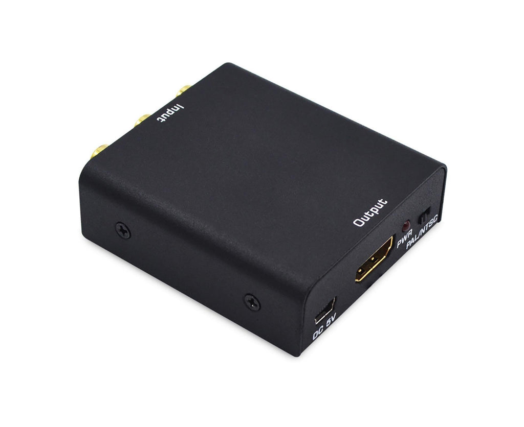 Mini HDMI-compatible 1.4b to AV 4Kx2K 1080P to 3RCA CVBS Video Audio Converter Adapter Black