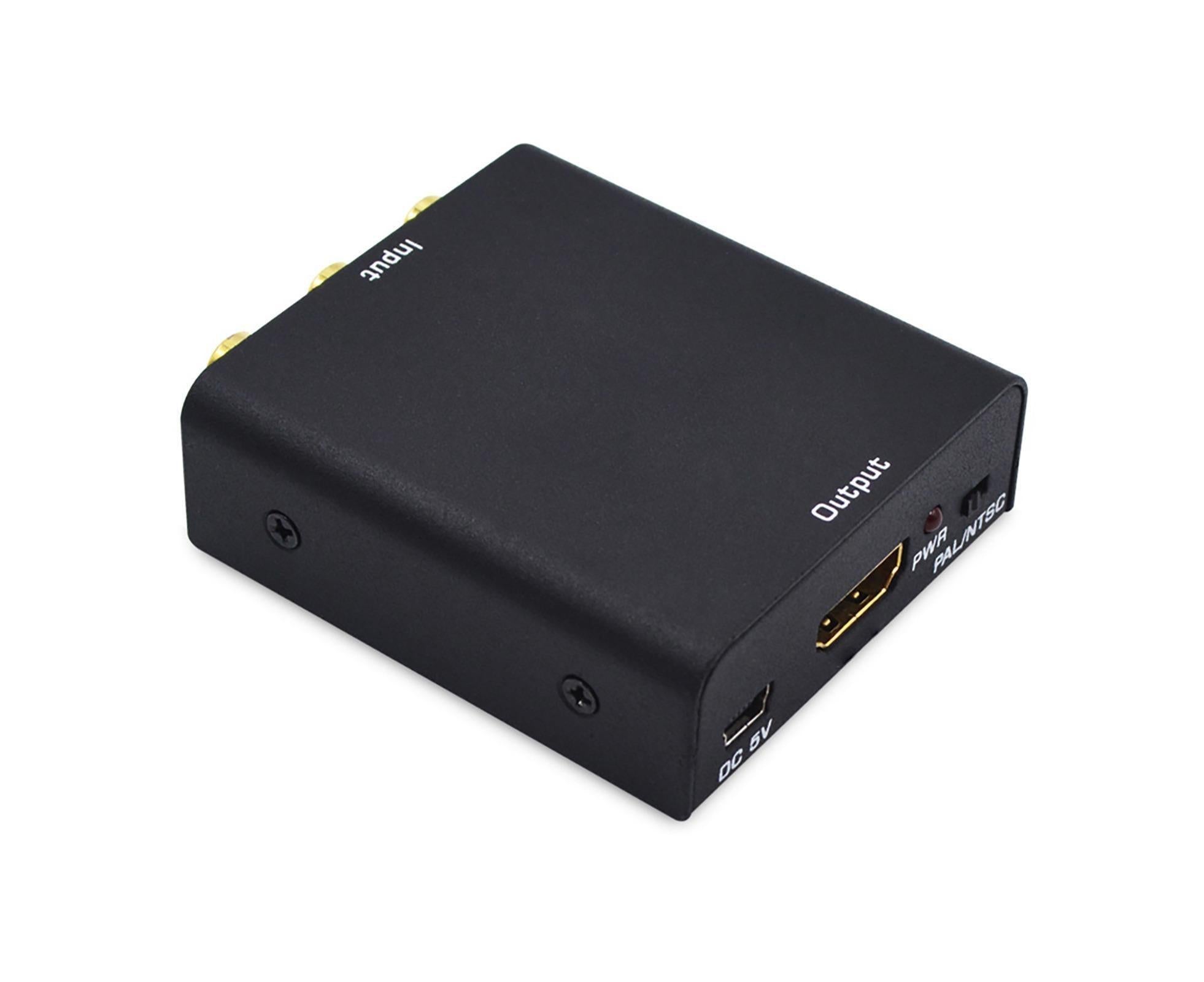 Mini HDMI-compatible 1.4b to AV 4Kx2K 1080P to 3RCA CVBS Video Audio Converter Adapter Black