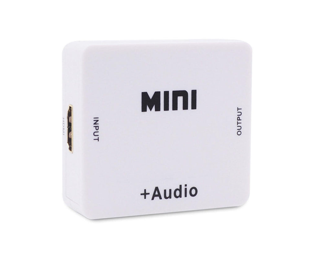 Multifunctional 1080P HDMI-compatible to HDMI-compatible 3.5mm R/L Audio Converter Extractor Splitter White