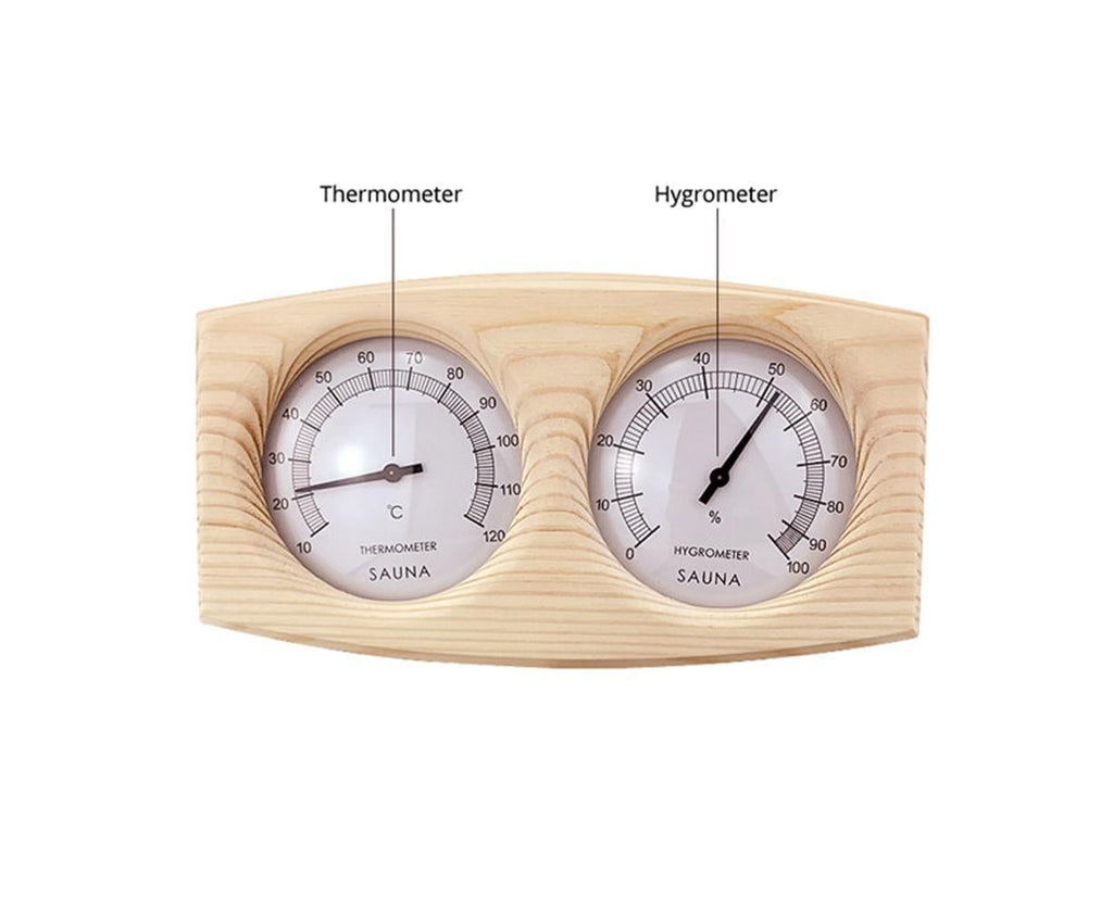 2 in 1 Sauna Room Wooden Thermometer Hygrometer Steam Temperature Humidity Meter