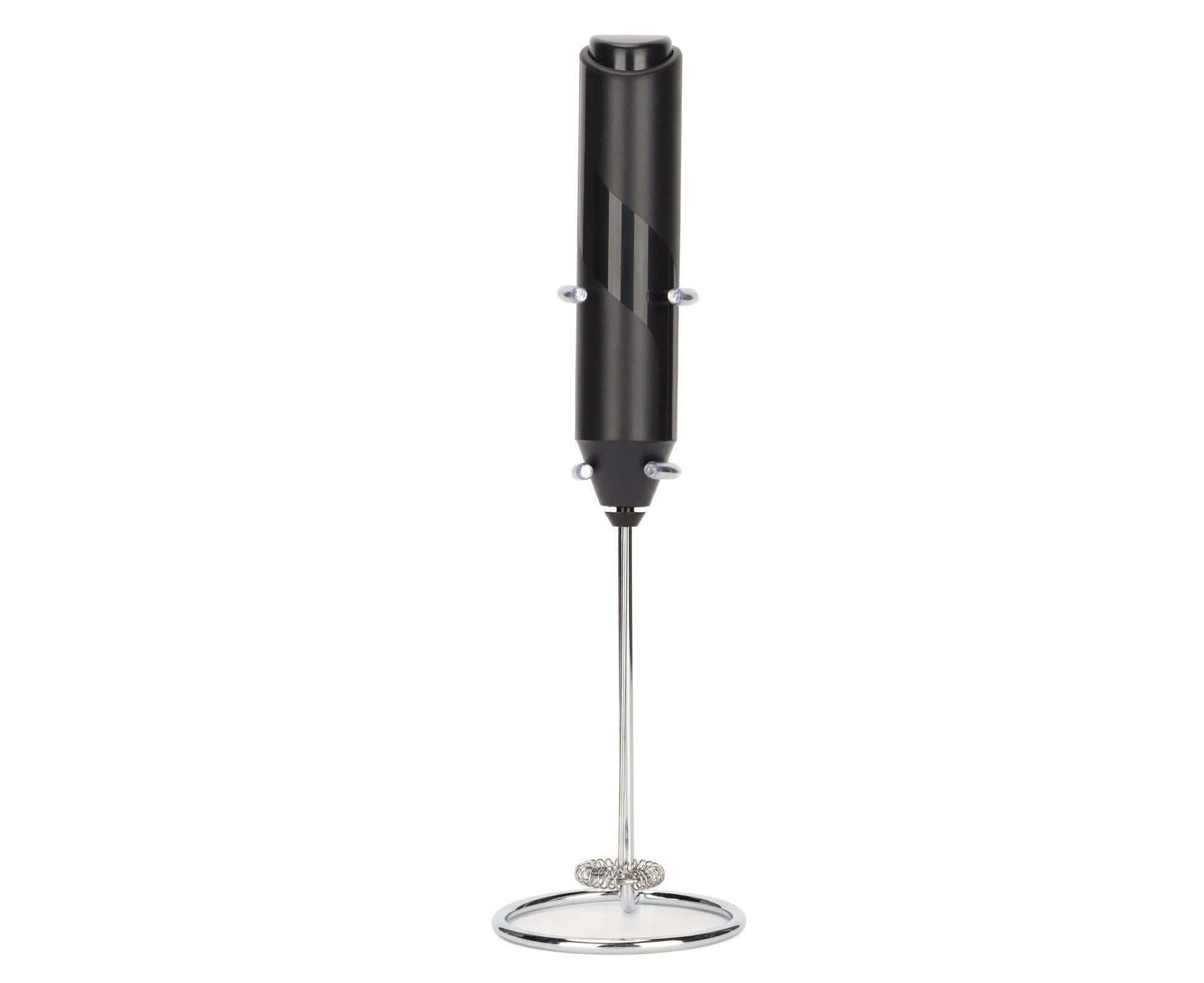 Stainless Steel Handheld Milk Frother, Electric Whisk & Drink Mixer with Bracket for Coffee