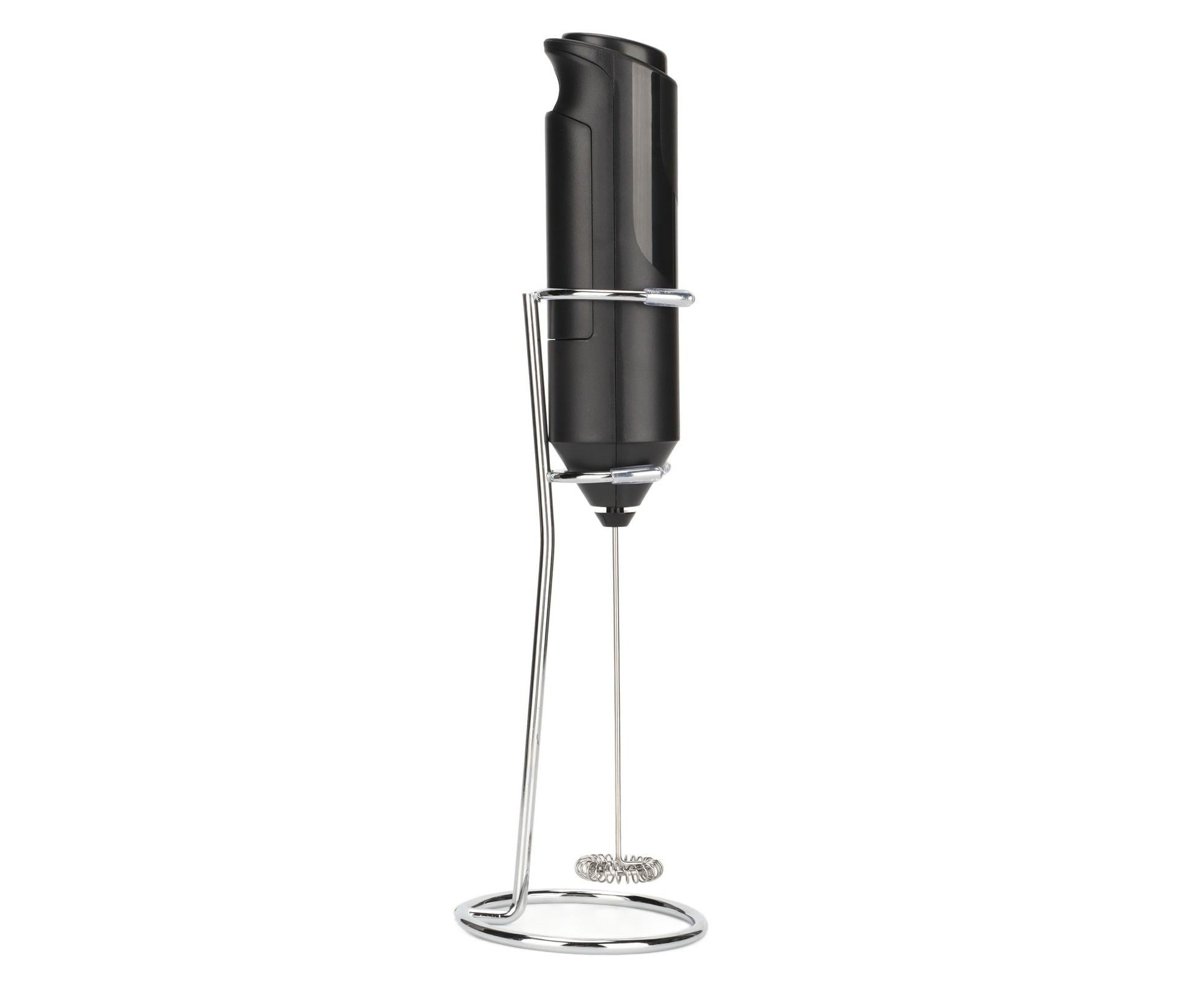 Stainless Steel Handheld Milk Frother, Electric Whisk & Drink Mixer with Bracket for Coffee