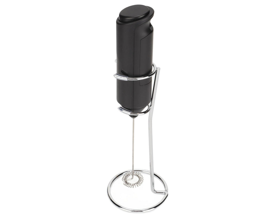 Stainless Steel Handheld Milk Frother, Electric Whisk & Drink Mixer with Bracket for Coffee