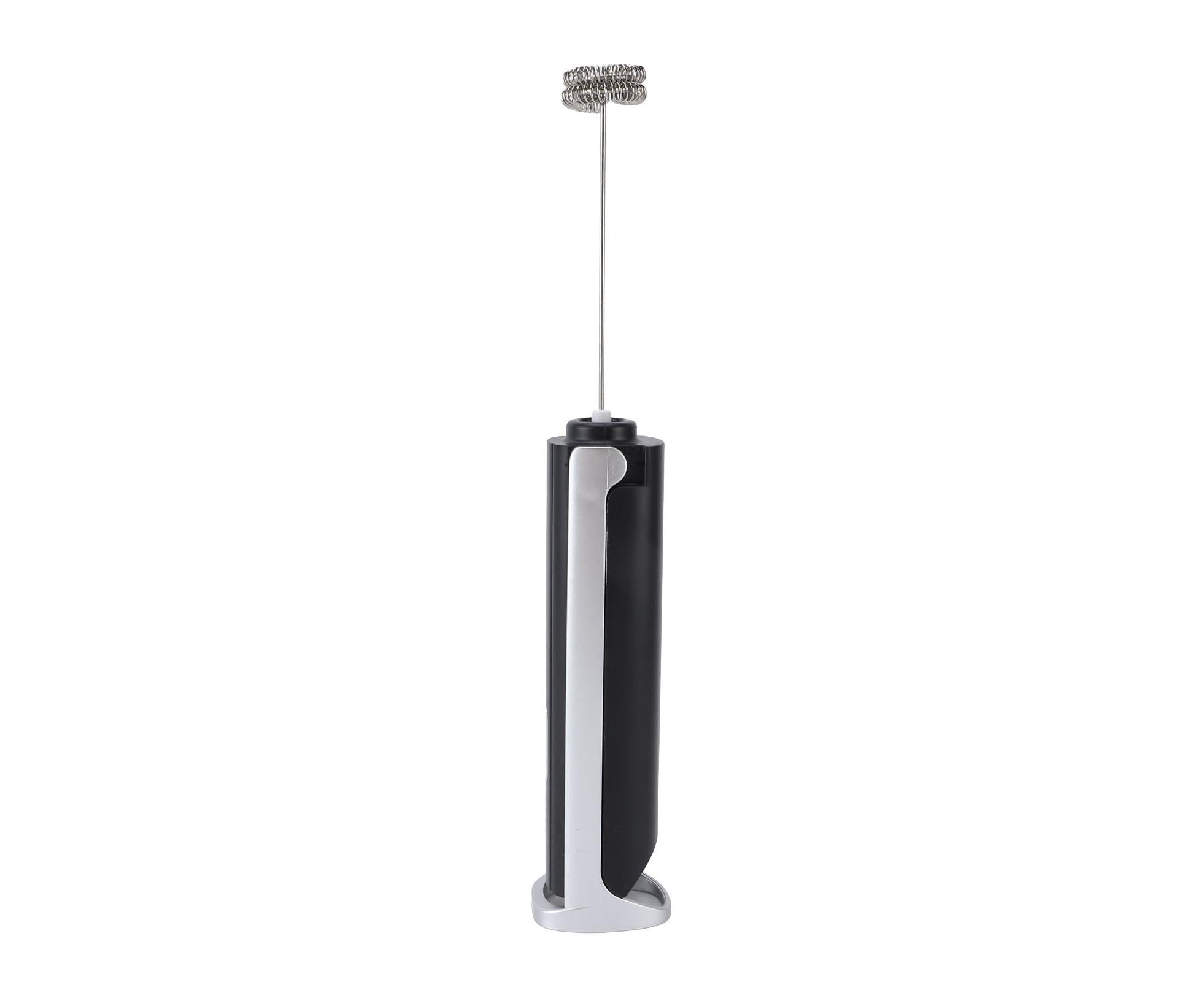 Handheld Milk Frother, Black, Dual Hoop Head, 3 Adjustable Gears, Electric Foam Maker for Coffee