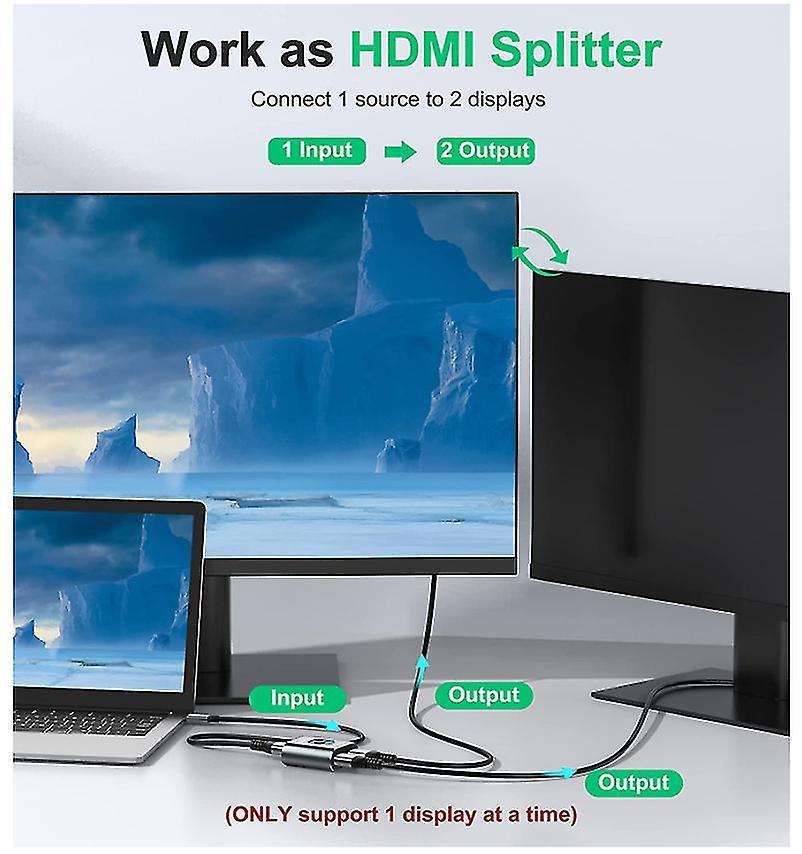 4K 60Hz HDMI Switch Bi-Directional 2 In 1 Out / 1 In 2 Out