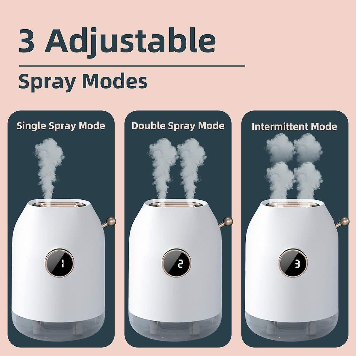 500ml Cool Mist Humidifier for Bedroom Plants, Desktop Mini Air Humidifier